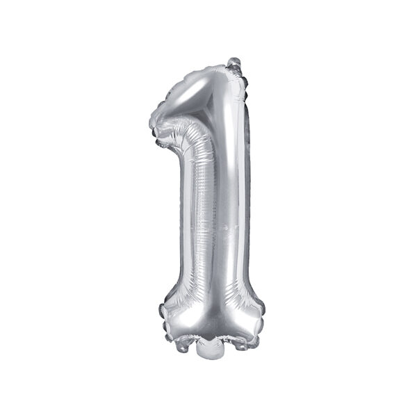 balony cyfry srebrne 1