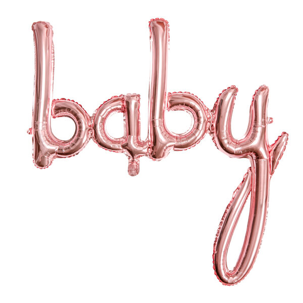 balon różowy napis baby